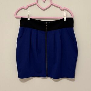 Forever 21 Blue and Black Mini Skirt